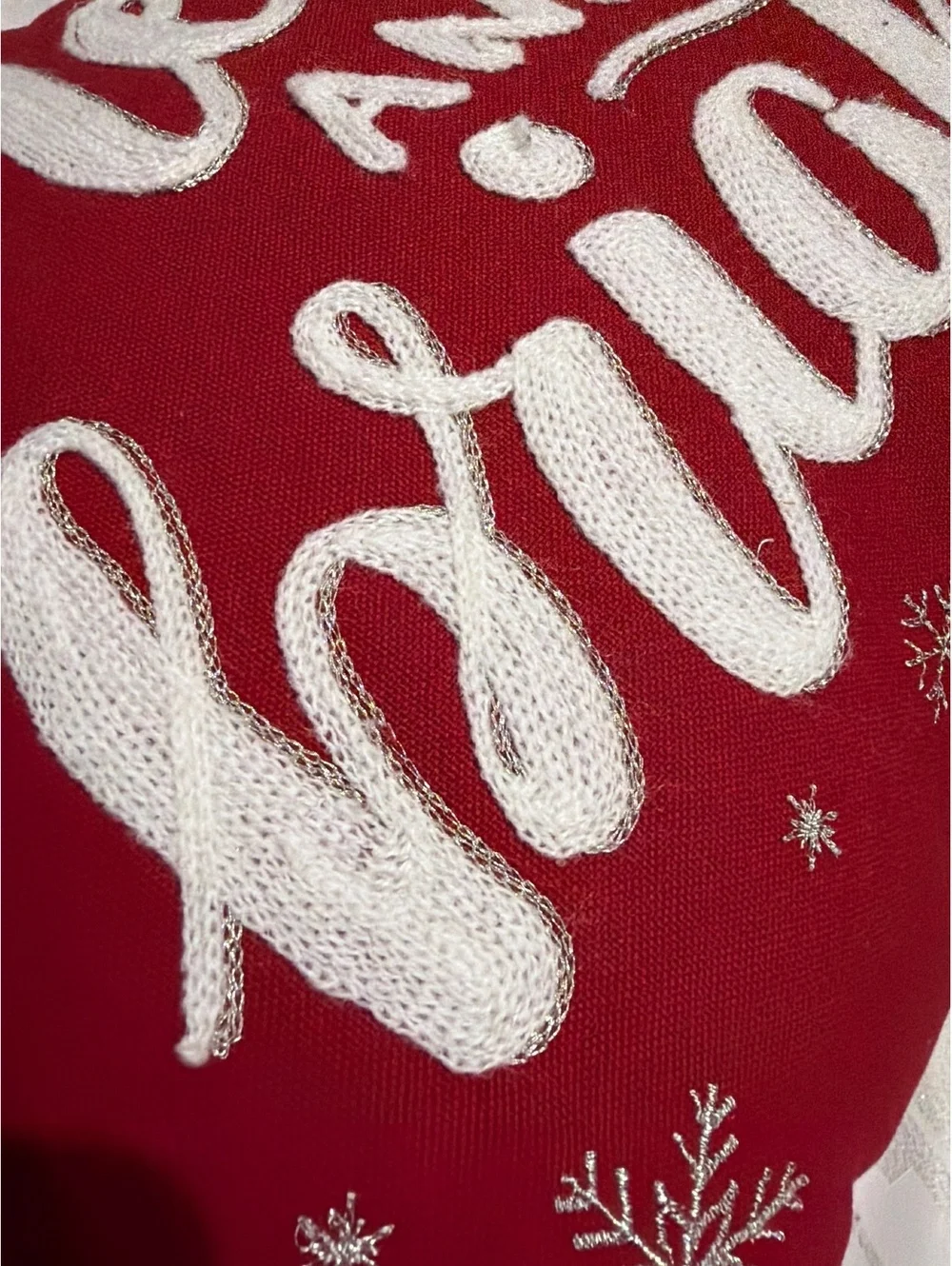 Merry and Bright Holiday Decorative Throw Pillow 14x20 inches